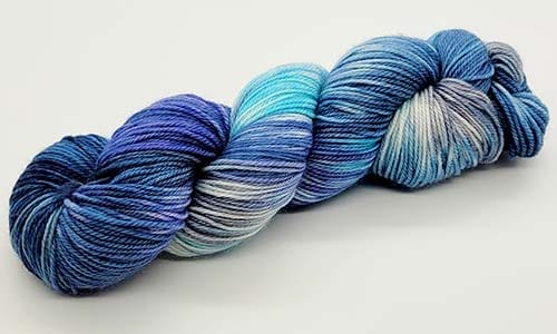 blue and grey yarn