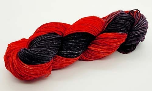 black and red yarn